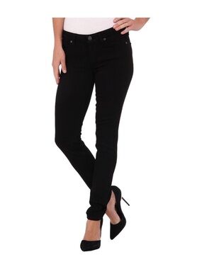 PAIGE Women's Skyline Transcend Mid-Rise Skinny Jean- Black Shadow